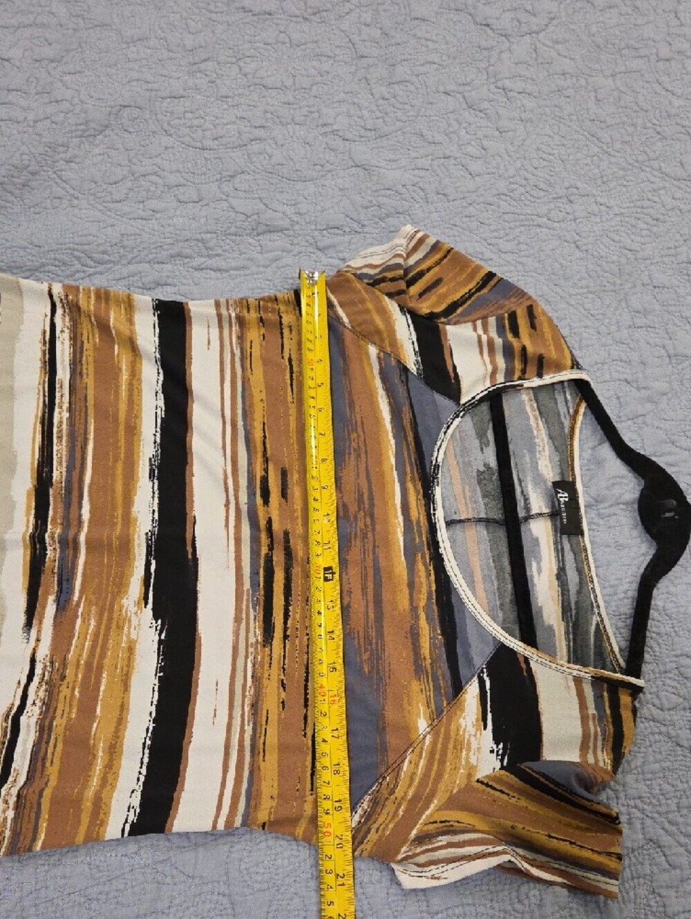AB Studio Striped Mini Dress in Mustard, Black, Gray and White Size L! - Picture 5 of 6
